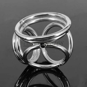 Stainless Steel Male Chastity Device Cage Enhancer Rings Ring Bondage Adult - Picture 1 of 9