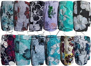 New Kids Boys Summer Floral Print Beach Shorts Surf Board Swim Shorts - Picture 1 of 13