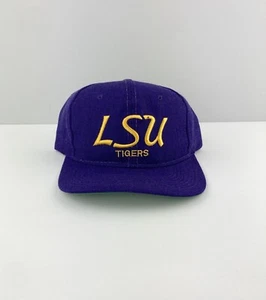 NEW Vintage LSU Tigers Sports Specialties Snapback Hat College Script 90s Wool - Picture 1 of 10