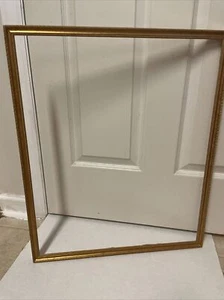 Vtg Antique Gold Accents Wood Frame 25” X21”Fits (24” X20”) EUC - Picture 1 of 13
