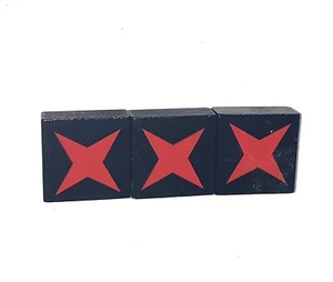 Qwirkle Replacement OEM 3 Red Crisscross Tiles Complete Set - Picture 1 of 5