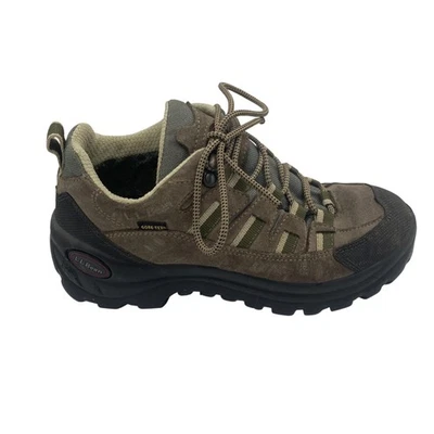 Zapatos L.L.Bean para mujer talla 6,5 marrón verde Gore-Tex Vibram senderismo hechos en Italia Foto 1 de 4