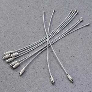 25 Pezzi Corda Filo Portachiavi Kit Creazione Catena Etichette Bagagli Inox - Foto 1 di 11