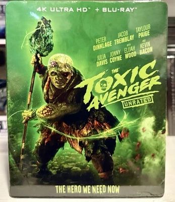 THE TOXIC AVENGER 2025 STEELBOOK Unrated 4K BR Limited Edition w/SlipCover New - Image 1 of 4