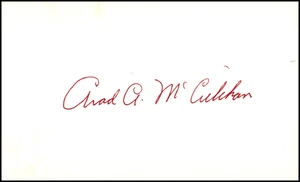 Arad McCutchan Autographed Index Card 3x5 Evansville Basketball HOF 104455 - Picture 1 of 1