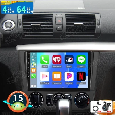 4+64GB Android 15 AutoRadio GPS CarPlay SWC für BMW 1er E81 E82 E87 E88 2004-11 - Bild 1 von 4