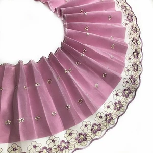 30 Cm Double-layer Lace Trim for Sofa Cushion Curtain Hem Embroidered Trim Craft - Picture 1 of 14