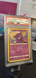 Pokemon Gengar SWSH052 Promo Champions Path Holo Pin PSA 9 HD SWIRL - Picture 1 of 2