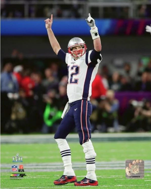 Tom Brady 2018 New England Patriots Super Bowl LII 52 8x10 foto #2 Foto 1 de 1