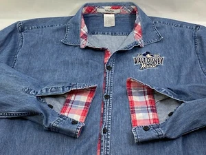 Walt Disney World Flip Cuff Long Sleeve Button Front Disney Shirt XL - Picture 1 of 9