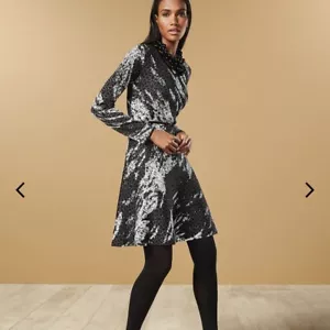 Carmen Marc Valvo XL Birdseye Jacquard Dress - Picture 1 of 11