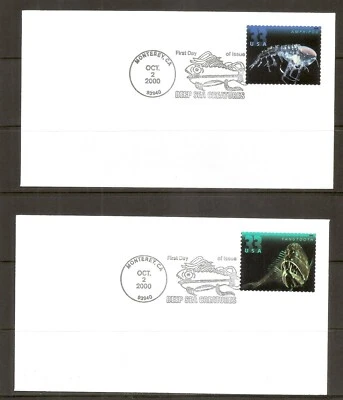 US Scott # 3439-3443 Deep Sea Creatures FDC. Ready For  cachet. - Image 1 of 3