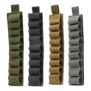Tactical 9 Rounds Shotgun Shell Holder Shotshell Pouch with Adhesive Back Belts - Picture 1 of 16