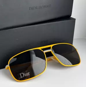 DIOR HOMME 0179S 61-15-140 GELB HERREN SONNENBRILLE MADE IN ITALY MIT BOX & ETUI - Bild 1 von 12