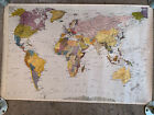 Vintage 1987 Map Of The World Verkerke Poster 26654 35”x23”