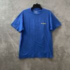 Columbia Shirt Mens Large Blue Fishing Care Beck Shirt Sleeve Graphic Cotton