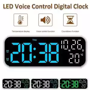7" LED Digital Alarm Clock USB Temperature Time Date Day Display Bedside Snooze - Picture 1 of 23