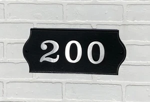 Custom Address Plaque: Contemporary Aluminum Plaque with Bold Font, House Number - Bild 1 von 10