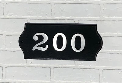 Custom Address Plaque: Contemporary Aluminum Plaque with Bold Font, House Number - Image 1 of 4