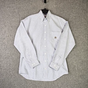 Cinch Western Shirt Men Small Blue Striped L/S Button Down Rodeo Twill Slim Fit - Picture 1 of 12