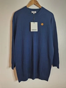 Kenzo Tiger Crest Navy Wool Jumper Dress Size M BNWT - Picture 1 of 7