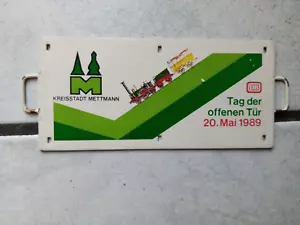 Kolejowy blaszany znak - mały metalowy znak około 10-12 cm długości "DB 1989" - Zdjęcie 1 z 2