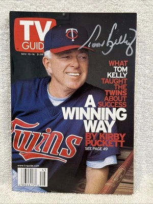 RARE Tom Kelly AUTOGRAPHED 2001 TV Guide Magazine, Minnesota Twins, LOOK-NICE! - Image 1 of 4
