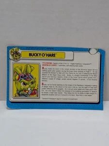 Tarjeta de archivo de embalaje Hasbro Bucky O'Hare de colección reverso solo OEM AÑOS 90 envío rápido - Imagen 1 de 3