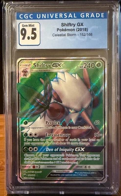 Shiftry GX (Full Art) 152 Sm-Celestial Storm Holo Blue Label CGC 9.5 GEM MINT - Image 1 of 2