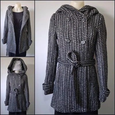 Rusty Vintage Double Breasted Coat Hooded Ladies Size 8 Heavyweight Jacket #95 - image 1 of 4