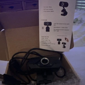 USB Webcam 1080p Hd Webcams Pc 360 ° Rotatable Conference Webcams for Live Broad - Photo 1/5