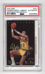 Kareem Abdul Jabbar Spotlight Signatures Auto /99 PSA 2021 Panini Noir Lakers - Picture 1 of 1