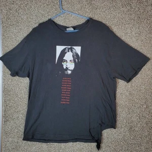 Vintage John Lennon Shirt Sze XL Black Short Sleeve Single Stitch 90s Distressed - Picture 1 of 16