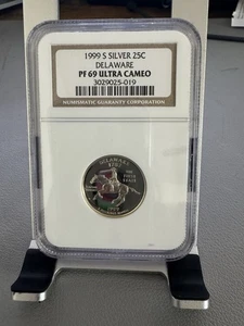 1999-S Silver Delaware State Quarter - NGC PF69 ULTRA CAMEO - Picture 1 of 2