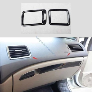 For Honda Civic 2006-10-2011 Carbon Fiber Co-Pilot Dash Air Outlet Vent Frame - Picture 1 of 8