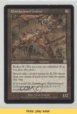 Emblazoned Golem Magic: Apocalypse #136 2001 READ 0d2 - Image 1 of 3