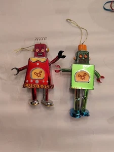 Paar tanzende Roboter Weihnachtsschmuck Junge und Mädchen 5 Zoll kostenloser Versand  - Bild 1 von 2