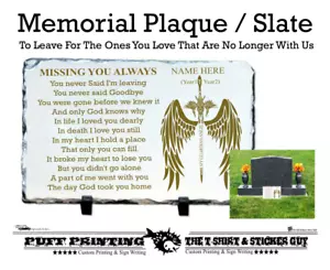 Cornice immagine personalizzata Memorial Rock Slate immagine amore mancante R I P - Foto 1 di 1