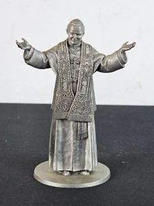 The Danbury Mint Pewter POPE JOHN PAUL II Statue as Sculpted by David A LaRocca - Picture 1 of 3