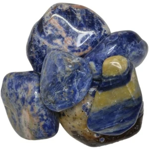 Piedras caídas de sodalita de 1/2 lb - grado 2 - ancho XXL - 1,75"" a 2,5"" Avg. - Imagen 1 de 3