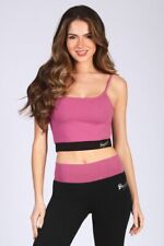 PINEAPPLE Dancewear Womens Dance Gym Strappy Midi Camisole Crop Top Pink