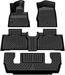 Floor Mats 6 Seat All Weather TPE 3D Rubber Liners For Ford Explorer 2020-2024 - Picture 1 of 6