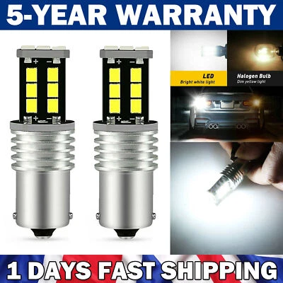2PCS 1156 P21W BA15S 382 LED Reverse Light Sidelight Bulbs CANBUS Error Free 12V - Image 1 of 4