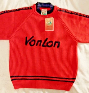 Yong Long VonLon Boys Childrens Sweater Red New - Picture 1 of 15