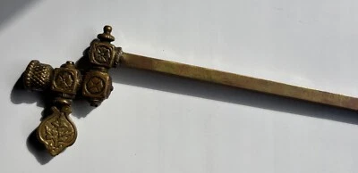 Antique Victorian gas Brass light fixture wall Sconce - Image 1 of 4