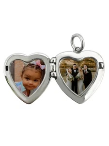 Women's Stainless Steel Locket Heart Necklace- Psalm 119:11 - Picture 1 of 4