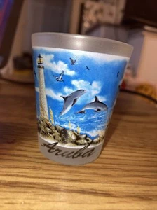 Vaso de chupito vintage - recuerdo de Aruba - Imagen 1 de 4
