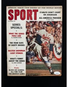 Warren Spahn Signed Autographed 1959 Sport Magazine JSA - Picture 1 of 2