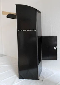 Cassetta delle lettere XXL nera, estrazione posteriore, con base di montaggio per montaggio a pavimento - Foto 1 di 11