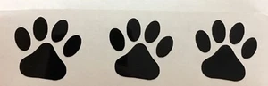 Calcomanía de vinilo negra con impresiones de 3 patas 1,25 x 1,25 pulgadas cada una - Imagen 1 de 1